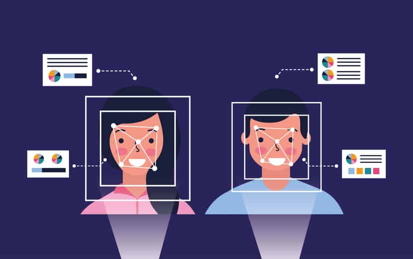 Facial recognition technology illustration