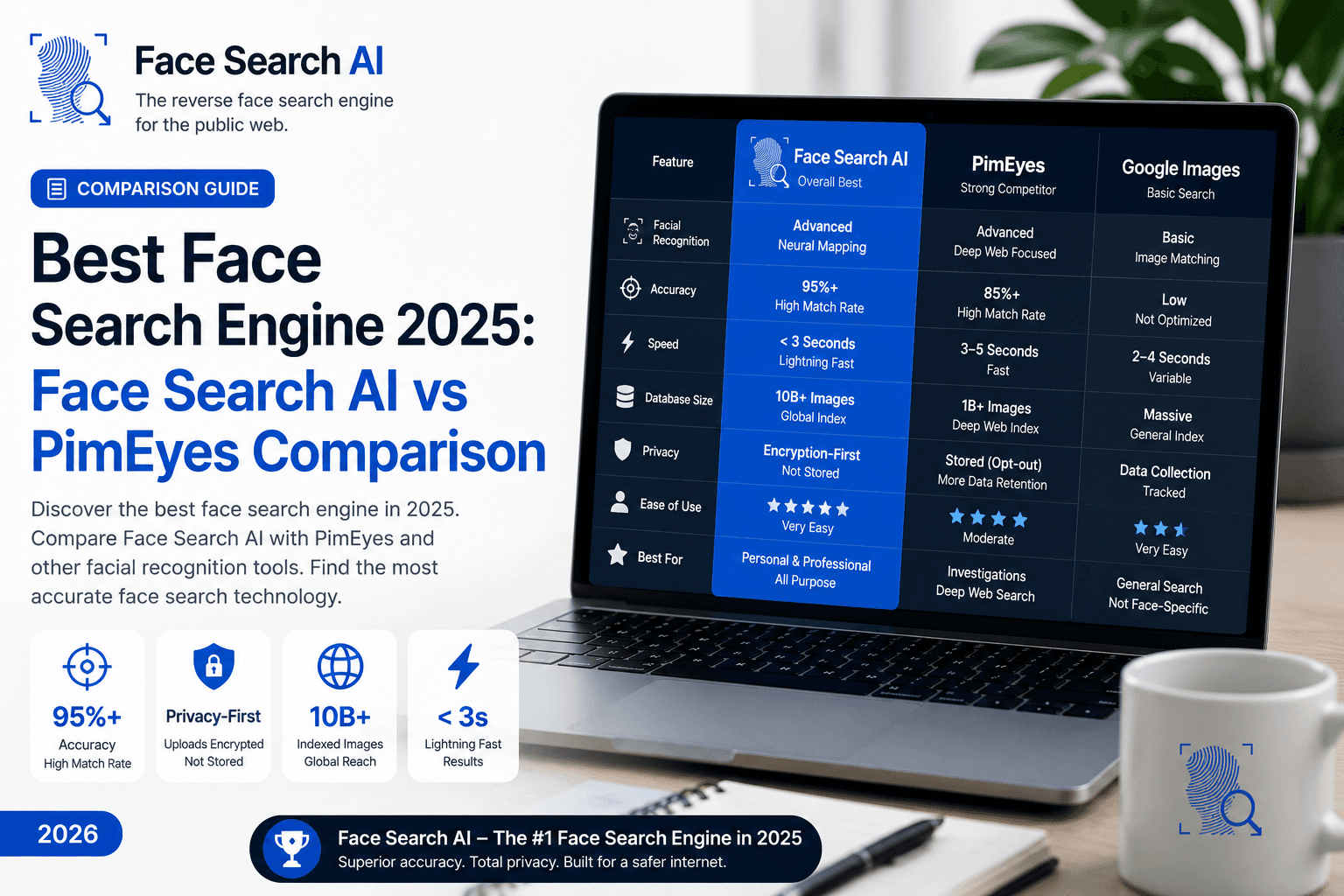 Best Face Search Engine 2026: Face Search AI vs PimEyes Comparison