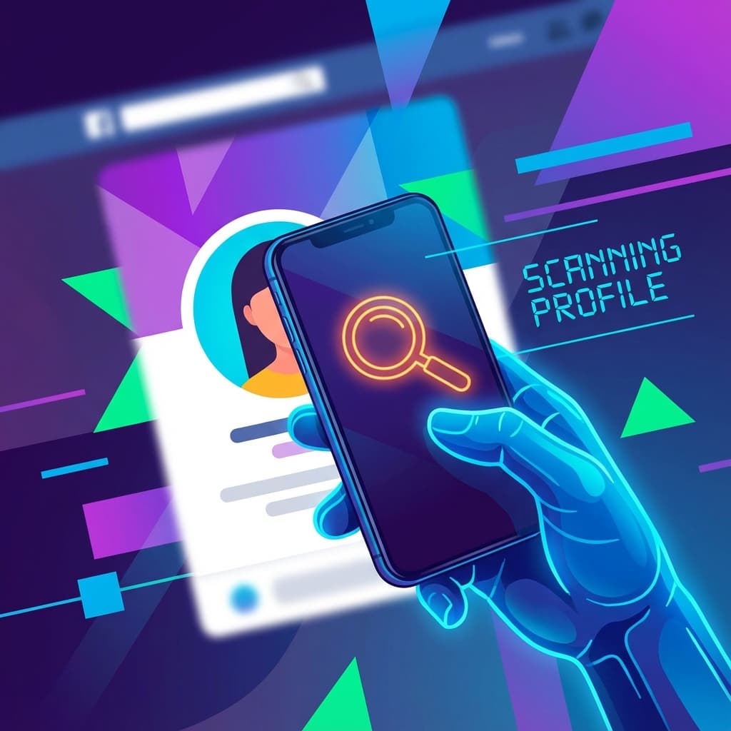 Scanning a profile photo on a phone